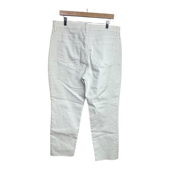 KUT from the cloth Rachael ab high waist raw hem mom jeans optic white size 16 - Picture 3 of 9